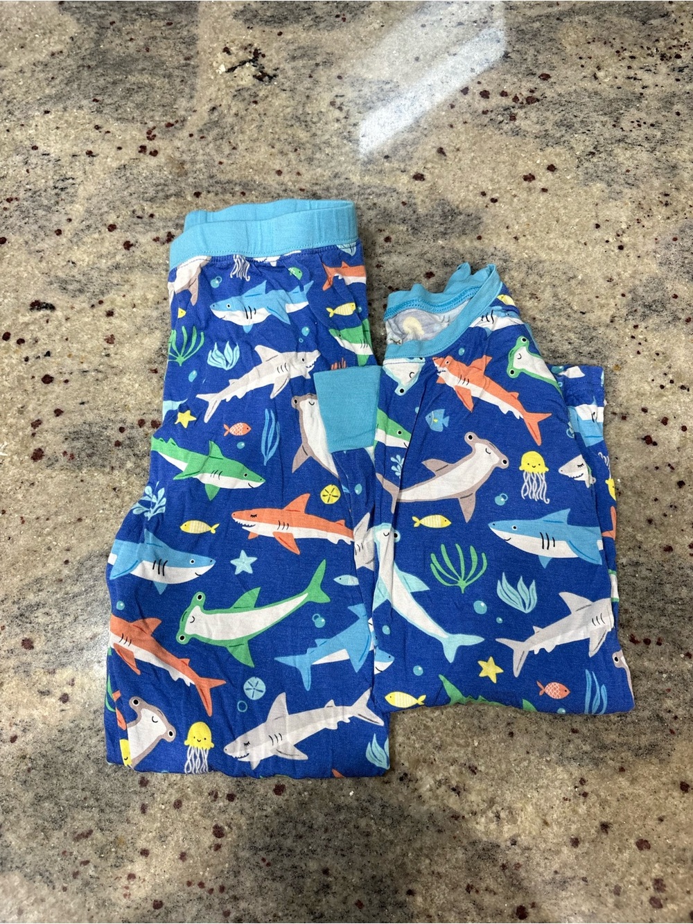 Little Sleepies Blue Shark & Sea Life Pajama Set